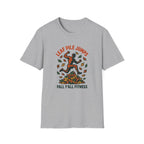 Leaf Pile Jump Fitness T-Shirt