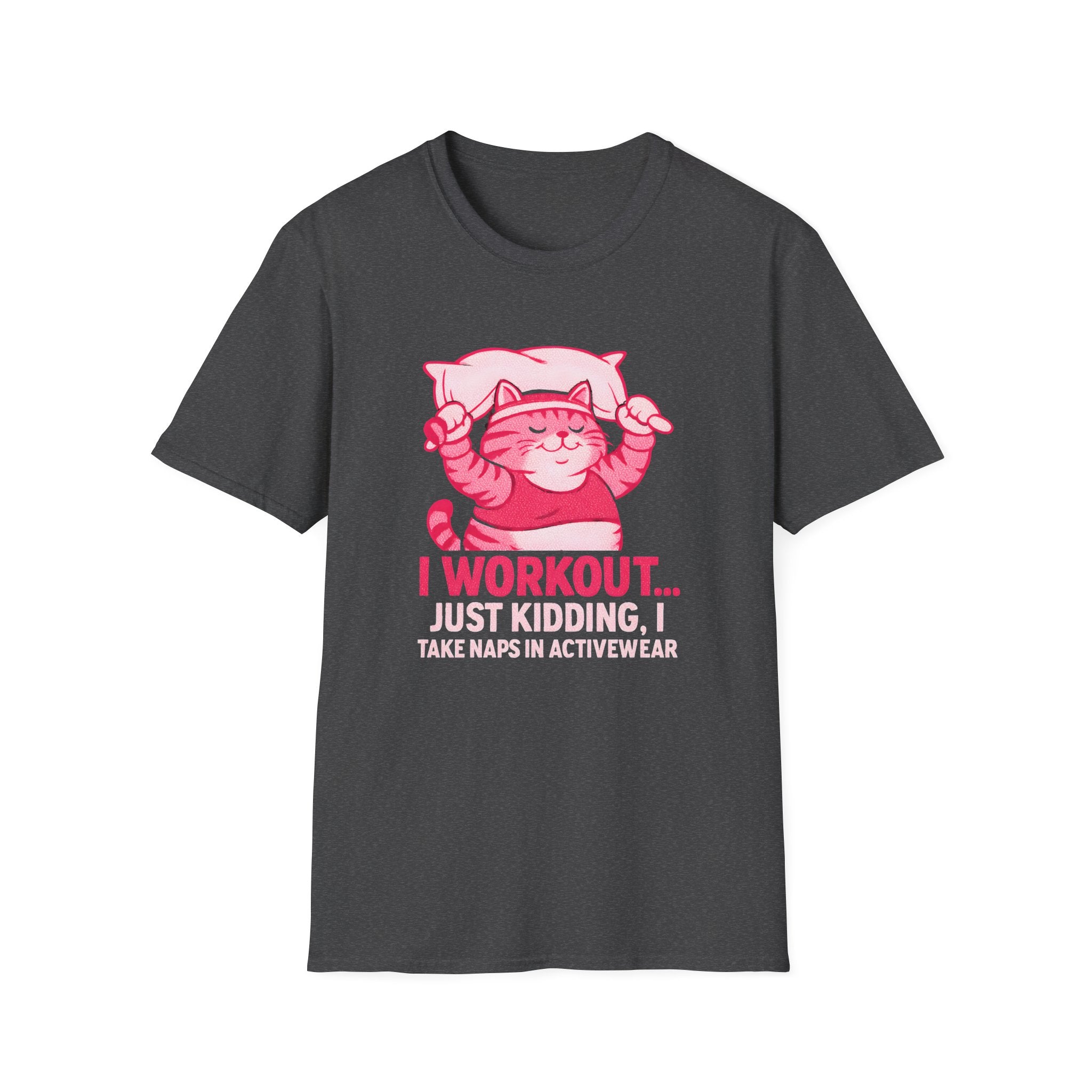Napping Cat in Activewear T-Shirt